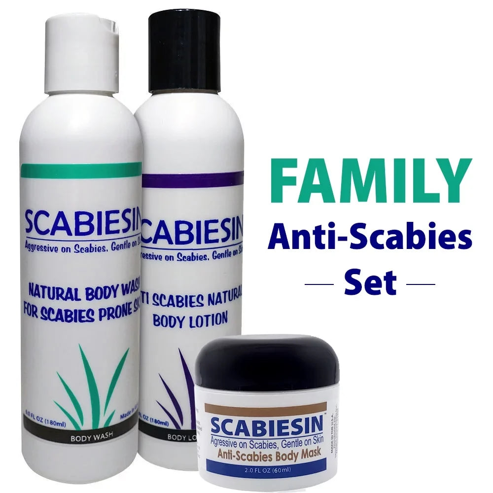Scabiesin: Scabies Gentlemen Home Kit, Anti Scabi Products Help to Stop Skin Itching and Kill Mite 3 Pcs. Set