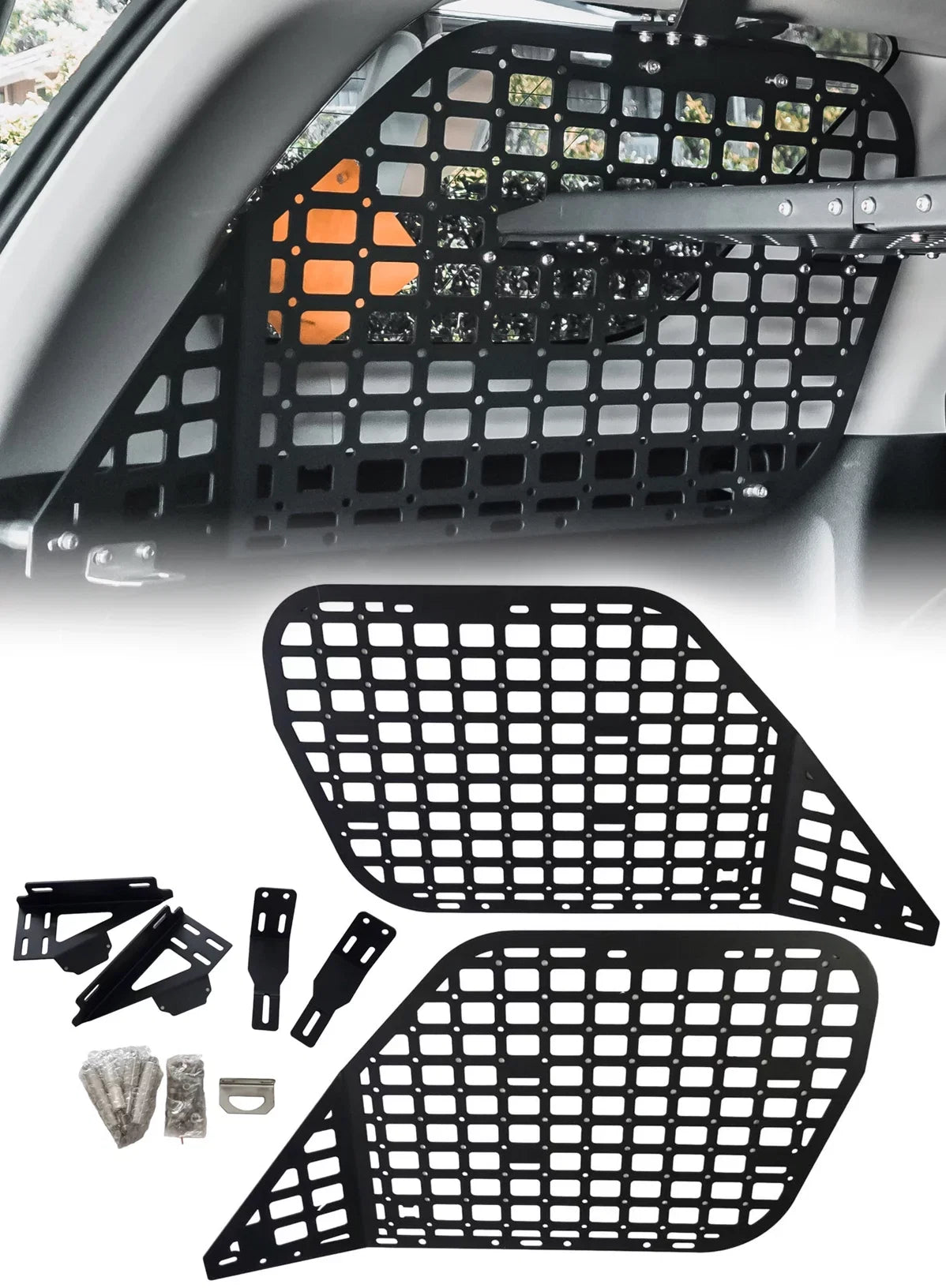 BAKOD Molle Storage Window Shelf Set Panel for 2010-2023 Toyota 4Runner Ebony MSW100 MSPS100
