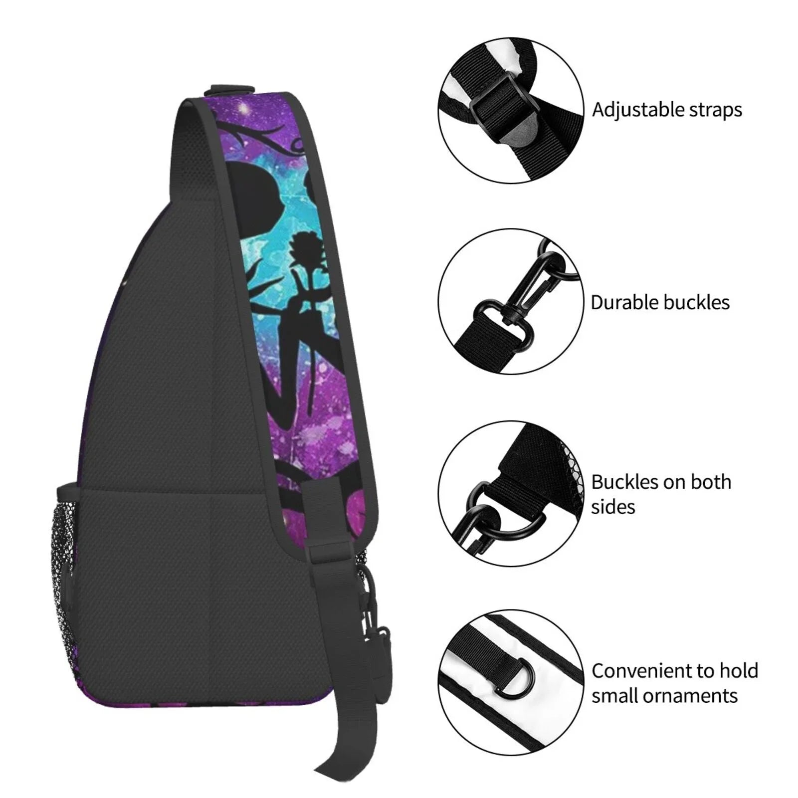 The Nightmare Before Christmas Chest Bags Crossbody Sling Backpack Unisex Travel Hiking Daypack Shoulder Bag Gifts For People People