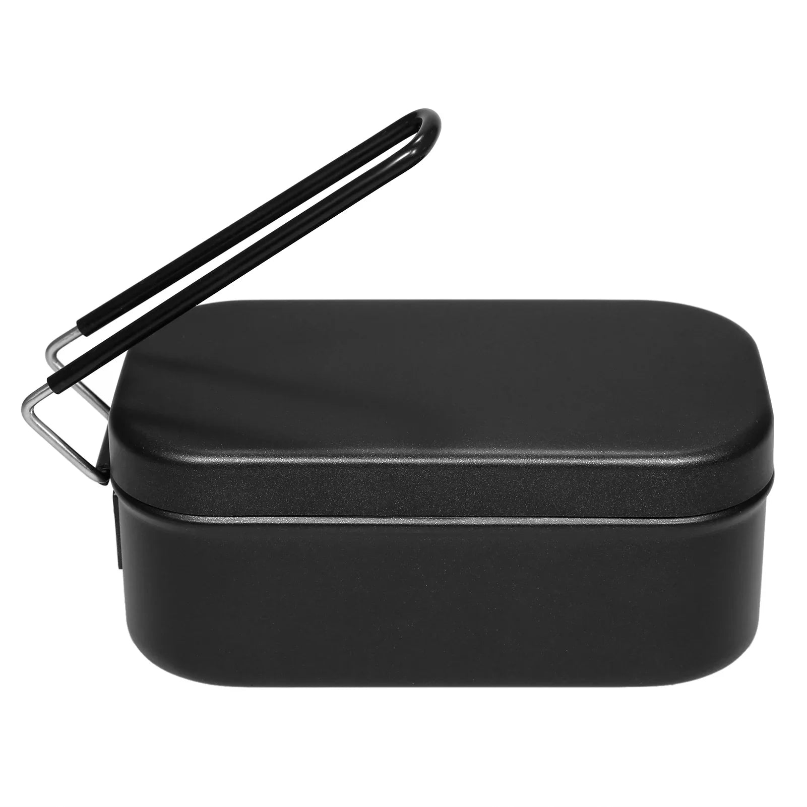 4pcs Cookware Mess Kit 800ml Camping Lunch Box with Steaming Rack Cutting Board for Backpacking Hiking Fishing Mountaineering