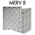 12x12x1 MERV 8 Pleated Air Filter 6PK | 11.75x11.75x.75 - Actual Size