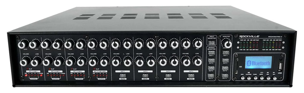 Rockville ROCK MATRIX Multi Room Home Receiver+6) Ceiling+2) Midnight Wall Speakers