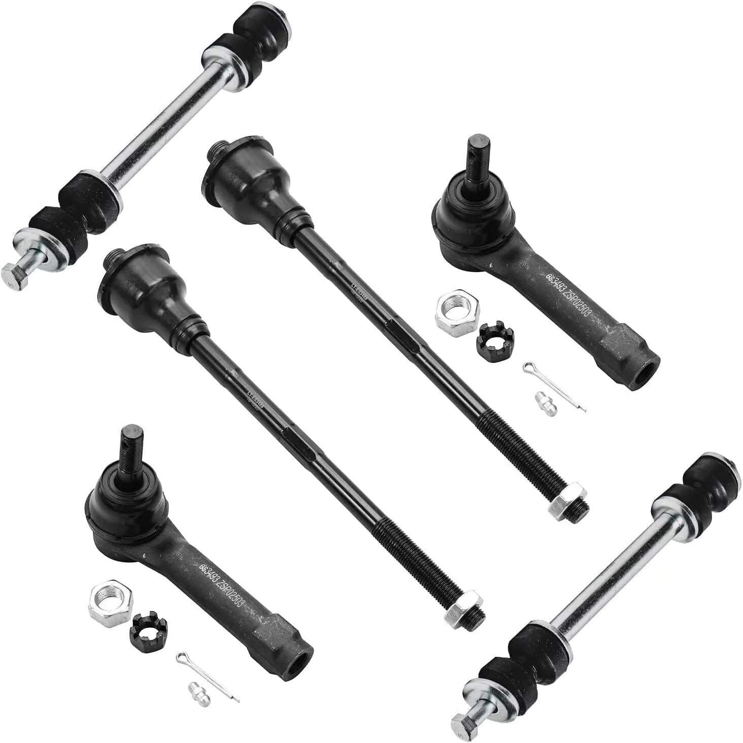 Detroit Axle - 4WD Front Wheel Hubs Control Arms Suspension Kit + 24pc Lugnuts w/Keys Individuals for 2000-2006 Tahoe Escalade Silverado Sierra 1500