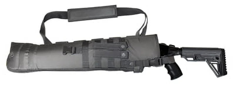 Trinity Short Barrel Scabbard Ebony molle Crossbody ATV Motorcycle Truck Military Hunting Tactical Soft Bag Padded 25 inches Gray.