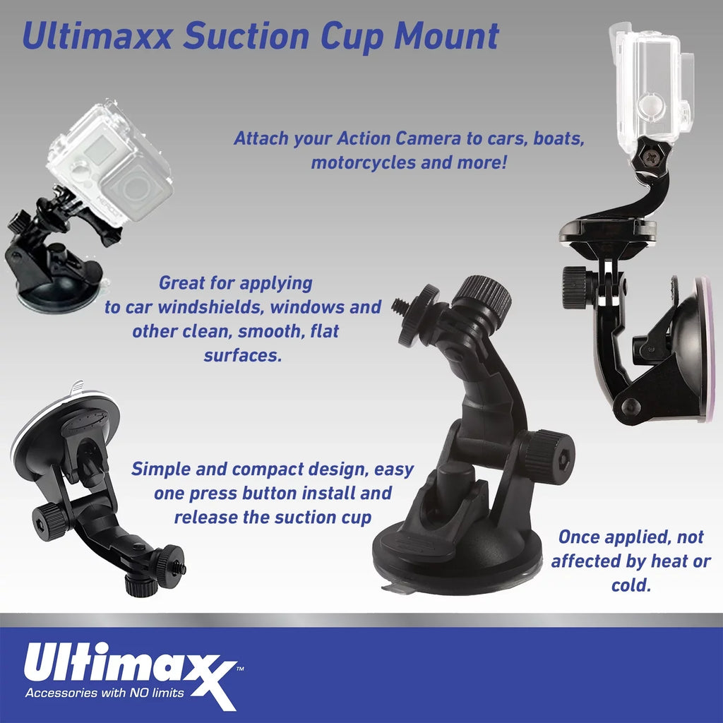Ultimaxx Deluxe Insta360 ONE X3 Action Cam Bundle - Includes: 64GB Extreme Pro microSDXC, 2x Glass Screen Protector, Helmet Mount Kit, Selfie-Stick & Much More (32pc Bundle)