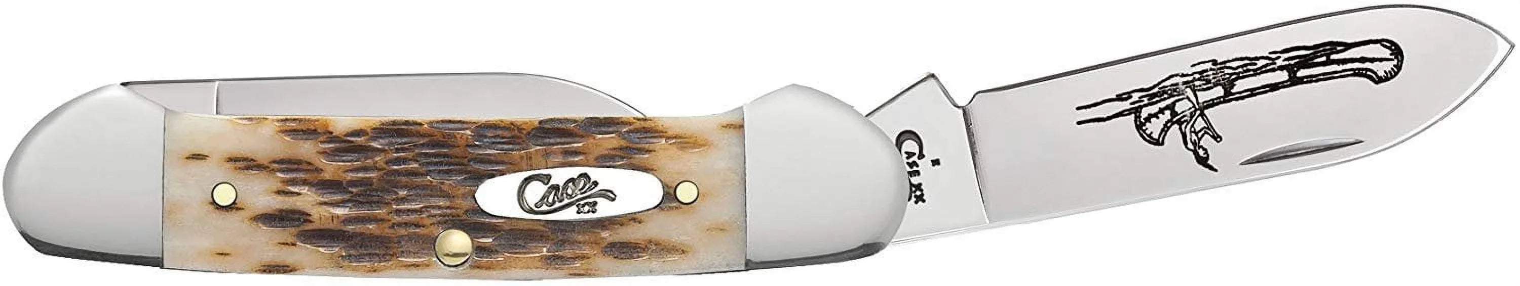 Case Amber Bone CV Canoe Pocket Knife