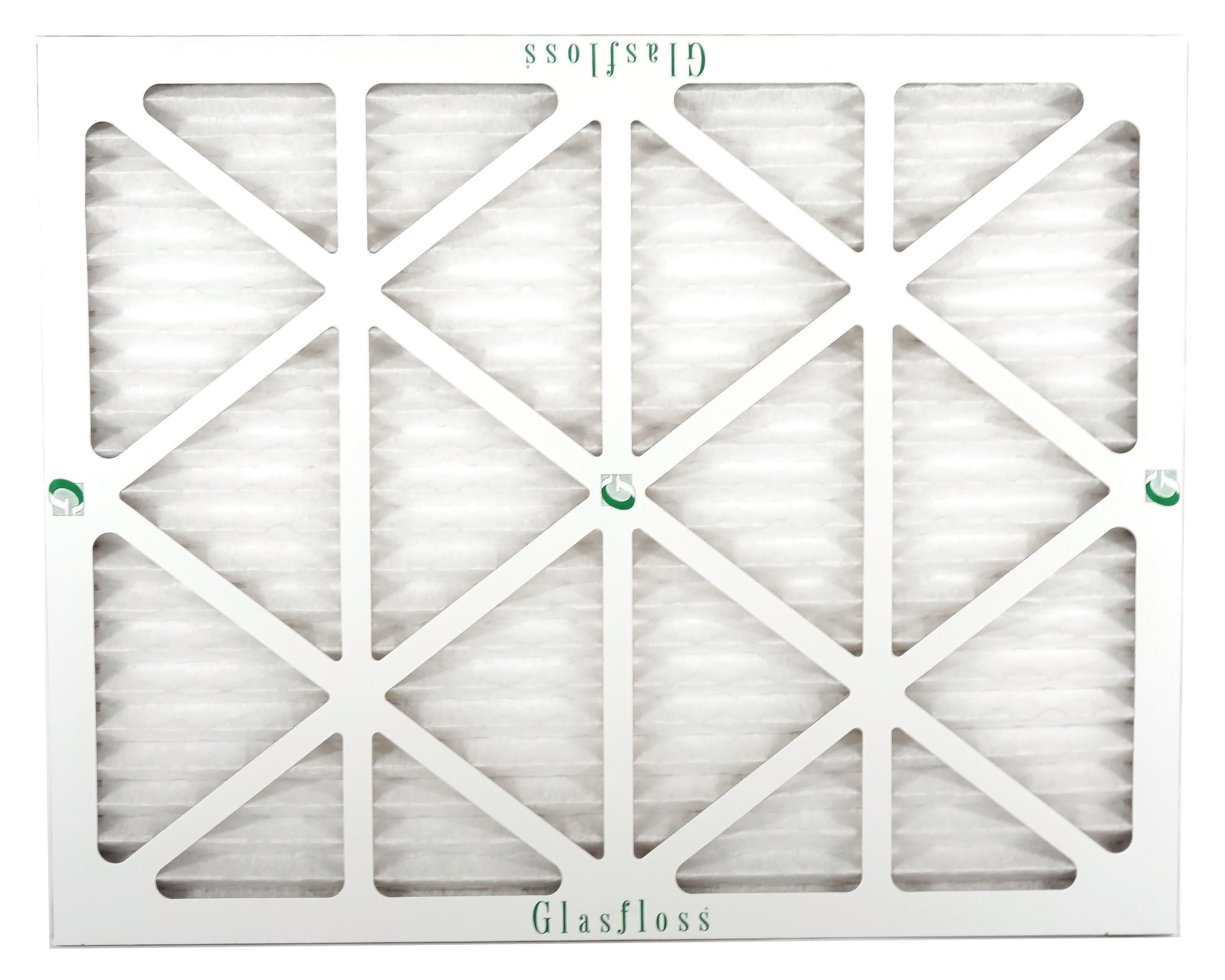 Glasfloss 22x28x1 - MERV 10 -Qty:12 - Furnace Air Filter - Made in USA (Actual Size: 21.5 x 27.5x7/8 inch)