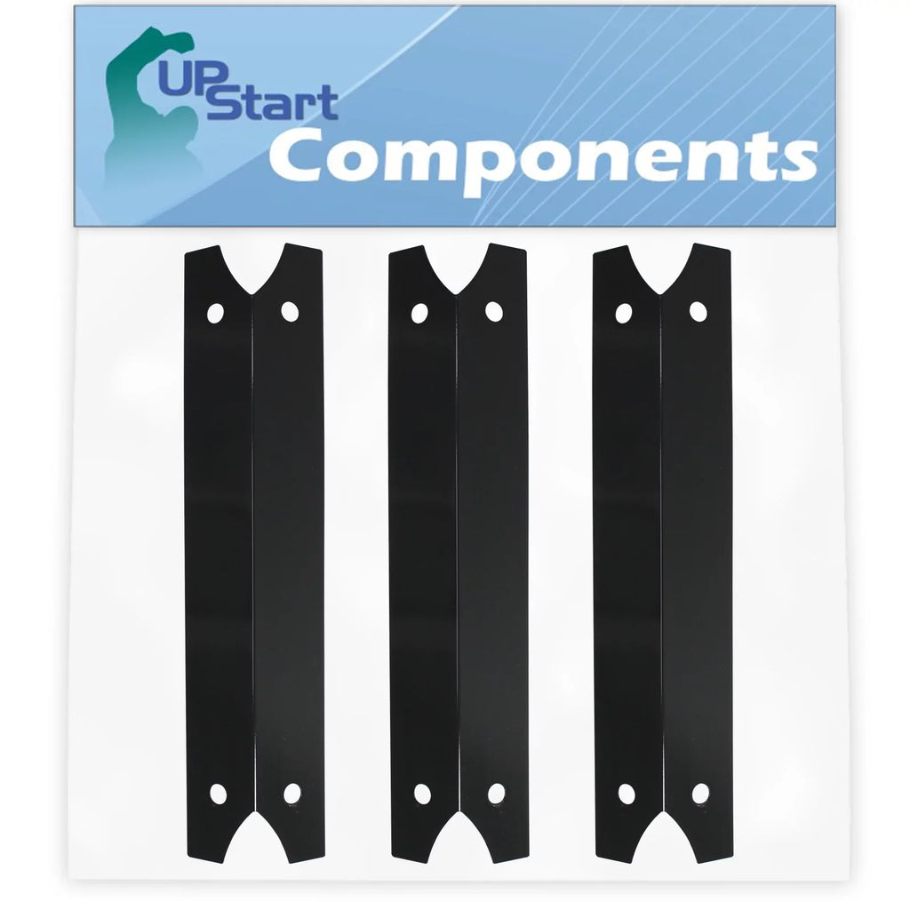 3-Pack BBQ Grill Heat Shield Plate Tent People Parts for Charmglow 810-7440-F - Compatible Barbeque Porcelain Steel Flame Tamer, Flavorizer Bar, Vaporizer Bar, Burner Cover 17 3/4"