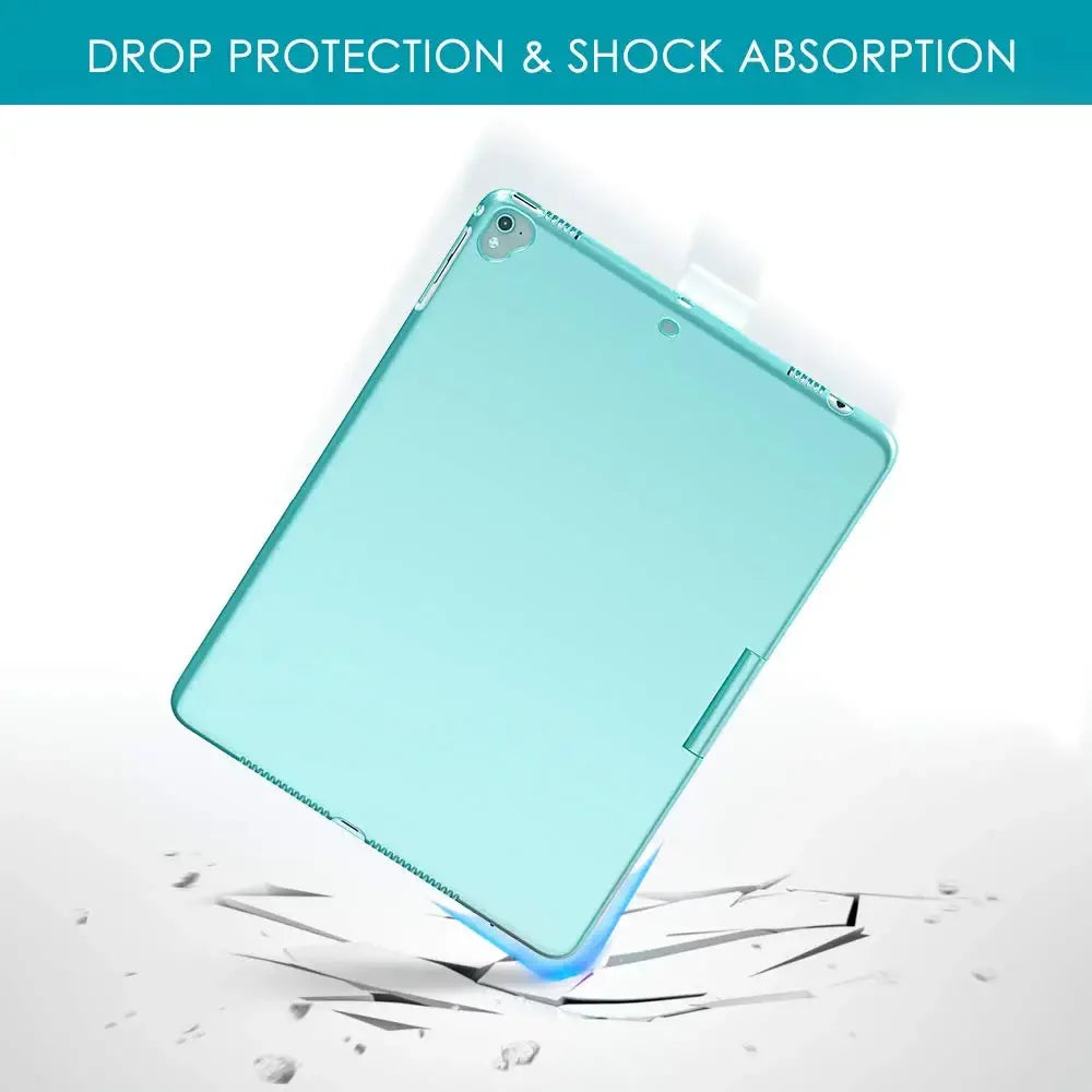 Typecase Keyboard Case with Trackpad for 10.2-inch iPad 9th Generation (2021), iPad 8th Generation (2020), 7th Gen, Air 3, Pro 10.5, Backlit Wireless Protective Slim Cover with Pencil Holder (Seafoam)