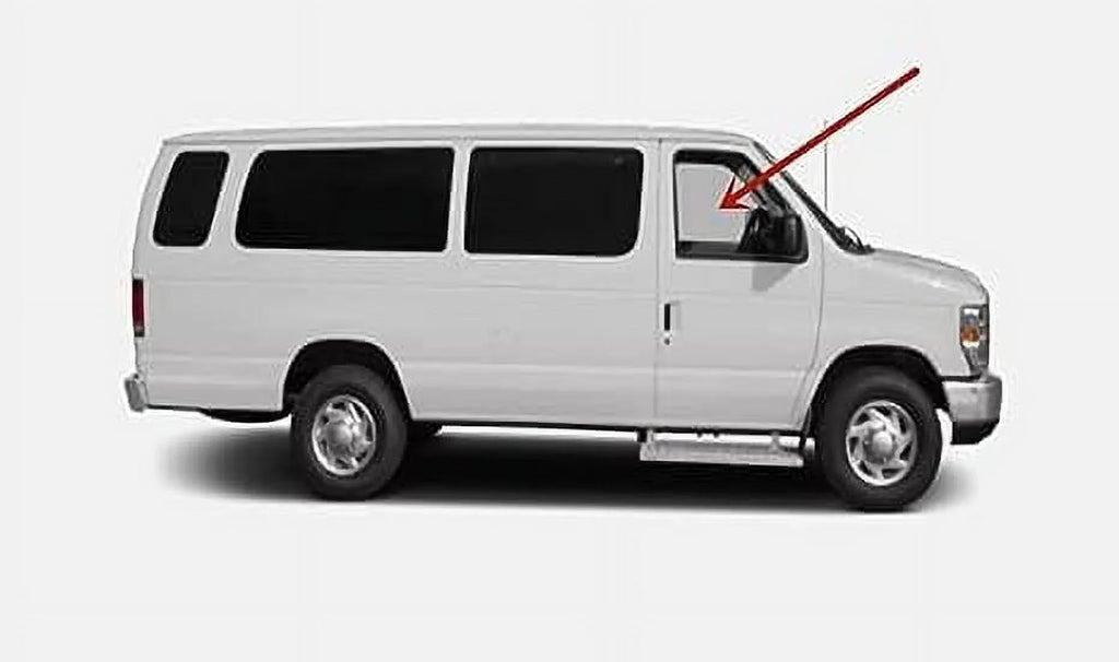 Passenger Right Side Front Door Glass Compatible with Ford Econoline Van 2015-2019 Models