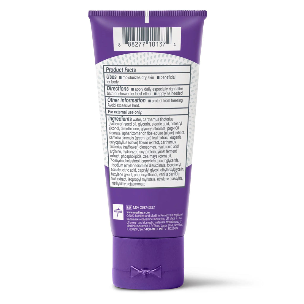 Medline Remedy Clinical Skin Cream, Vanilla Scent, 2 fl oz, 24 Count, Moisturizing Face and Body Cream