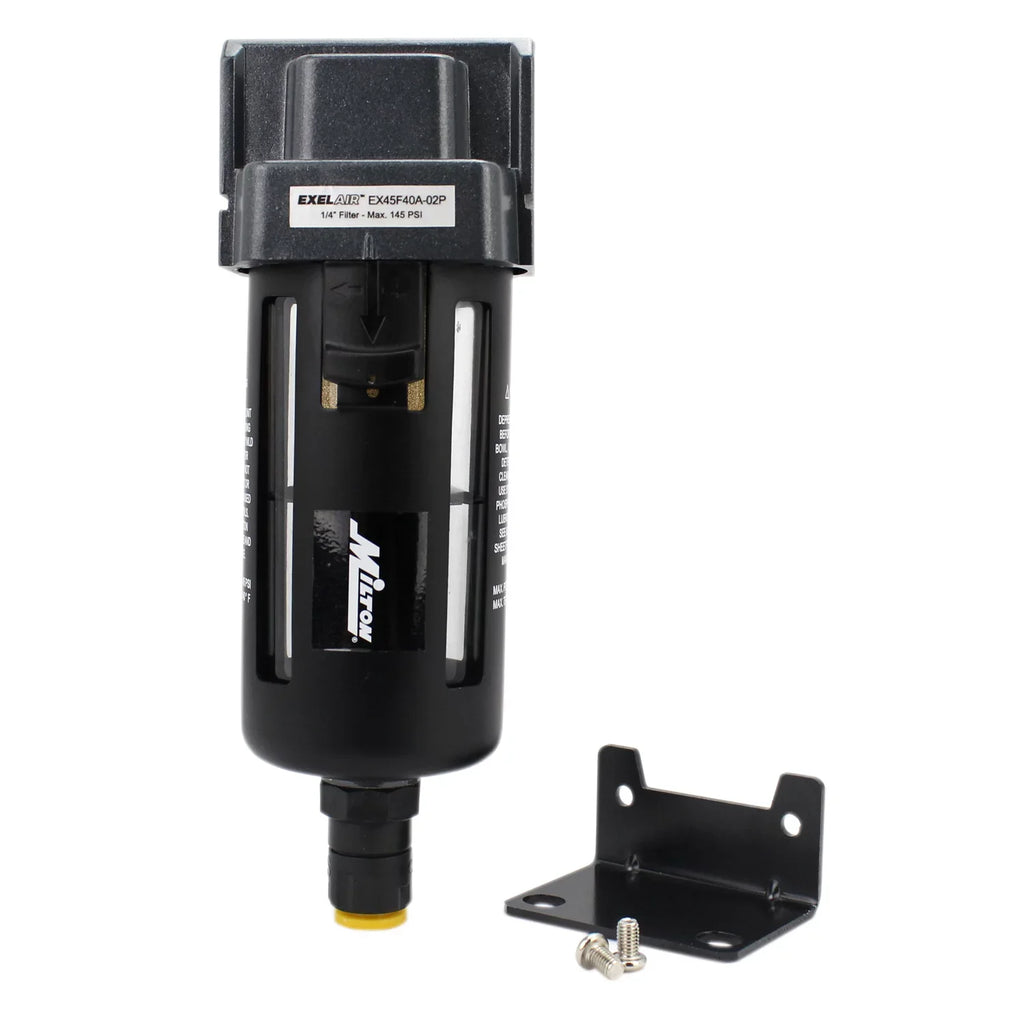 EXELAIR? by Milton FRL Air Filter - 1/4" NPT - Polycarbonate Bowl, Automatic Float/Overnight (EX45F40A-02P)