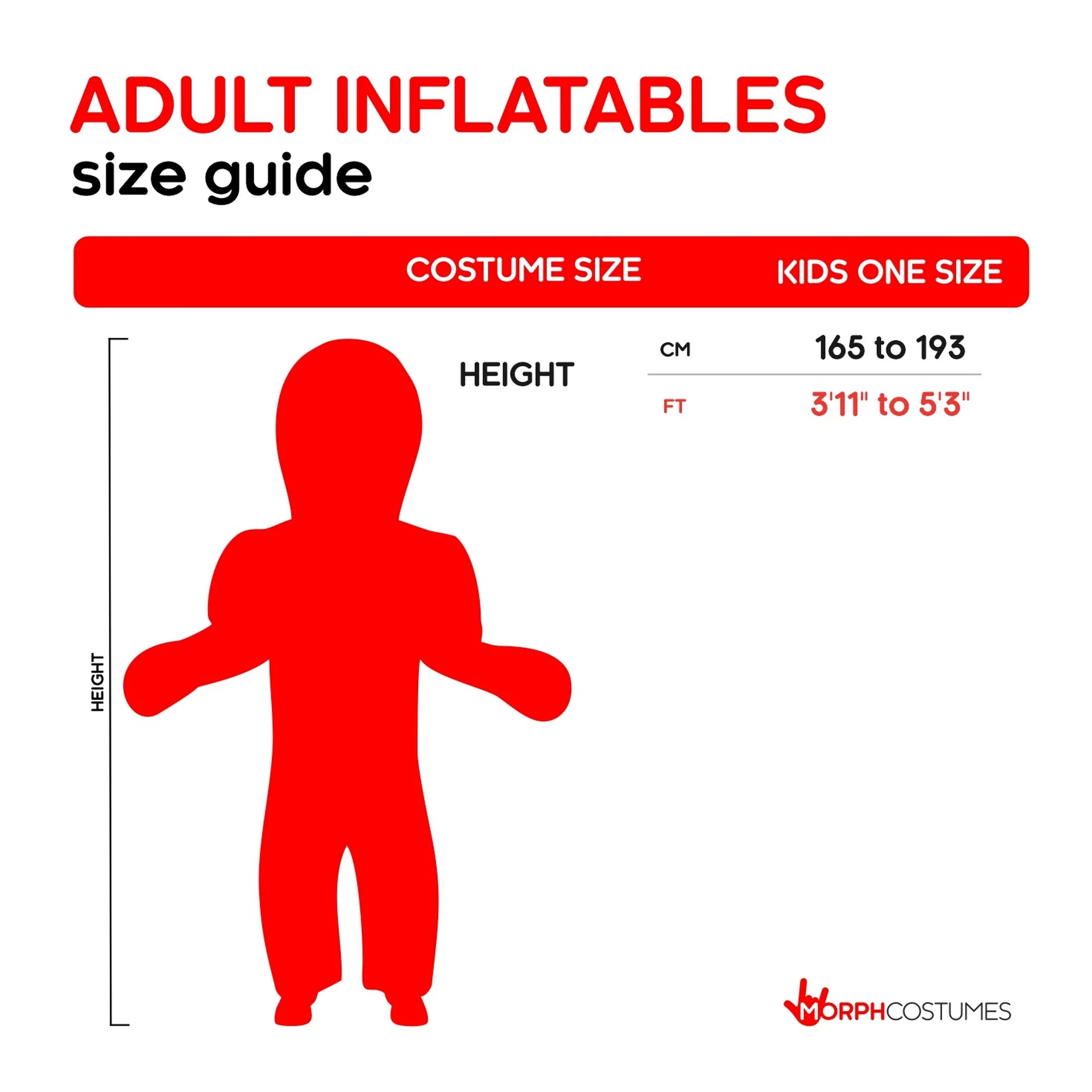 Morph Adult Inflatable Midnight LIGHT UP Costume Suit Halloween Ebony L