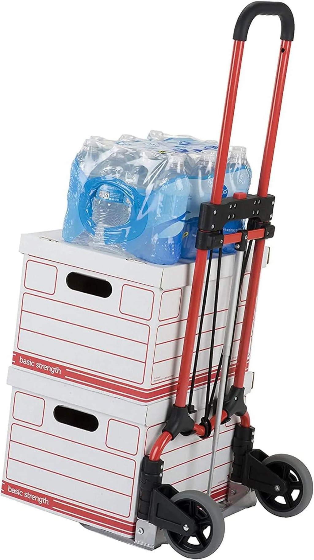 Personal 160Lb Capacity MCI Folding Steel Luggage Hand Truck Cart W/Telescoping Handle, Dark (4 Pack)