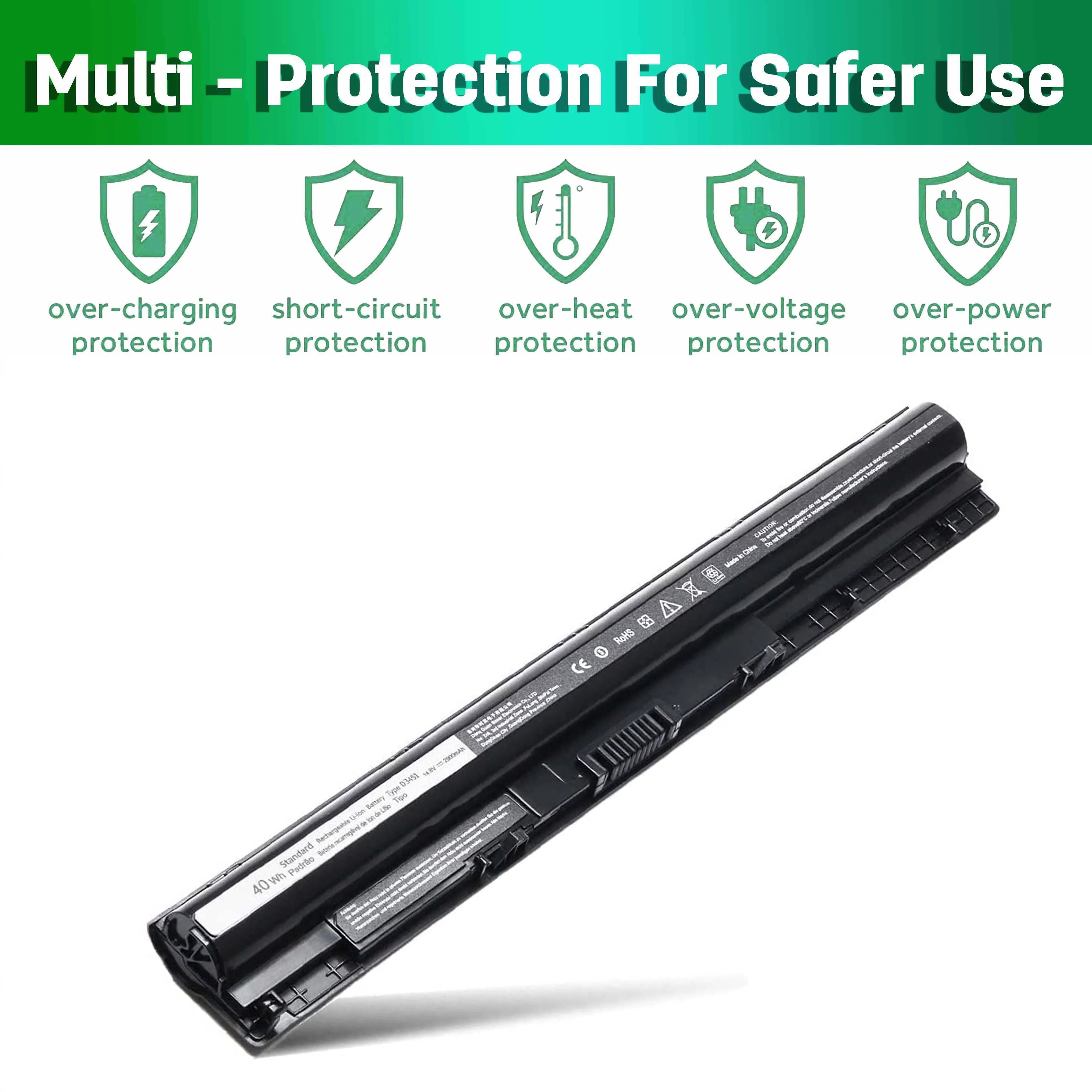 NATNO New M5Y1K Battery for Dell Inspiron 3451 3551 5558 5758 Inspiron 14 15 3000 Vostro 3458 3558 Series[14.8V 2800mah]