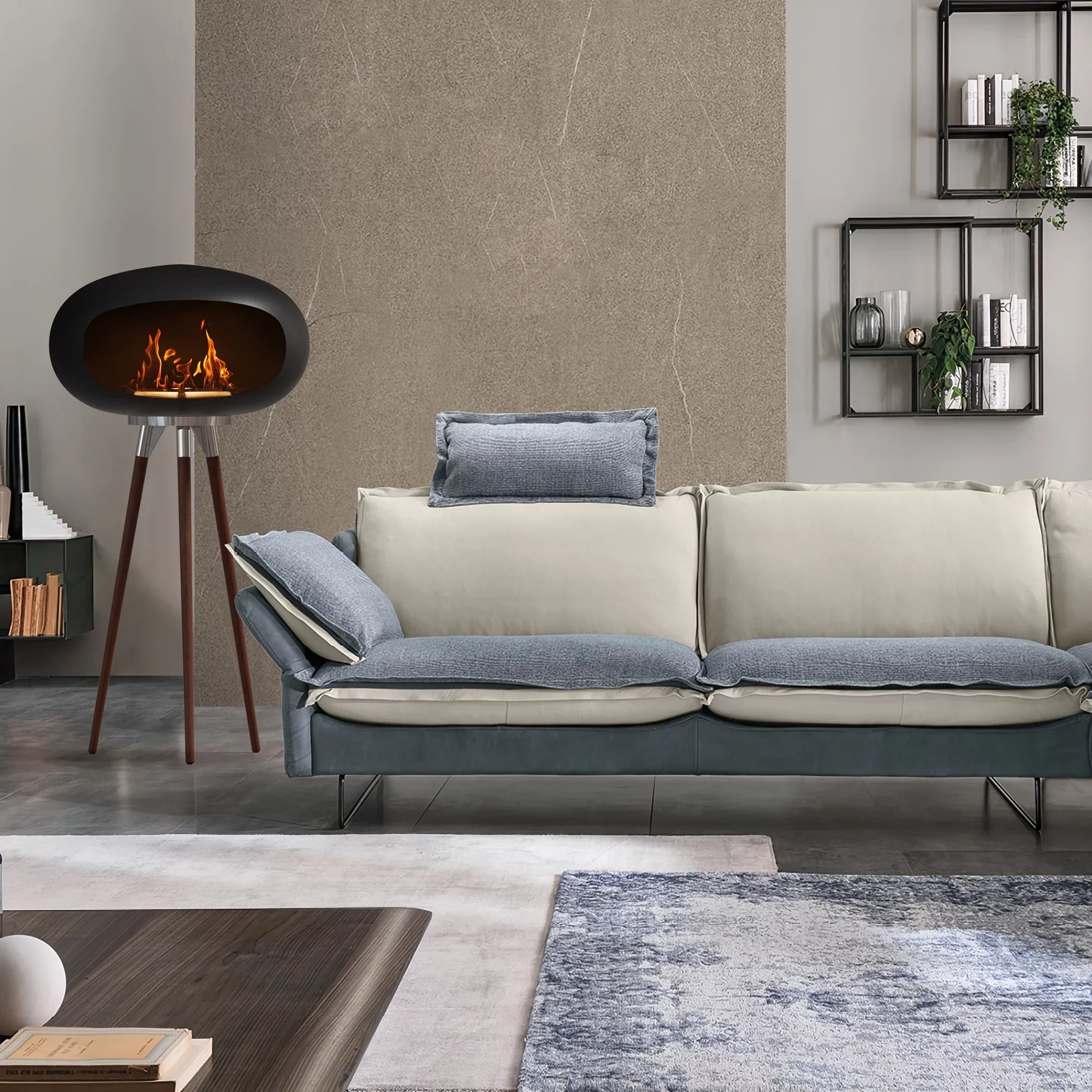 EP Light Indoor/Outdoor Bio Ethanol Tripod Fireplace