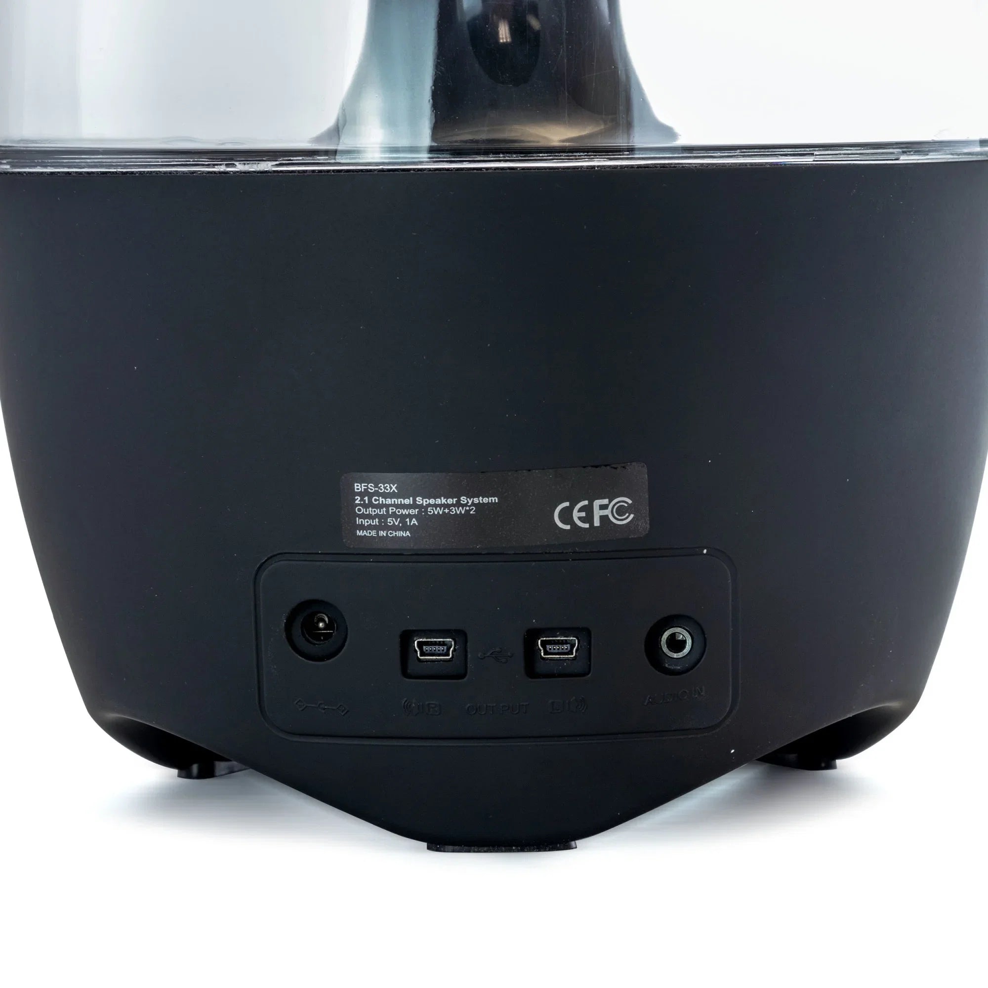 BeFree Sound LED Dancing Water 2.1-Channel Bluetooth® Multimedia Sound System, 7.5"H x 10.5"W x 13.5"D, Ebony 995102699M