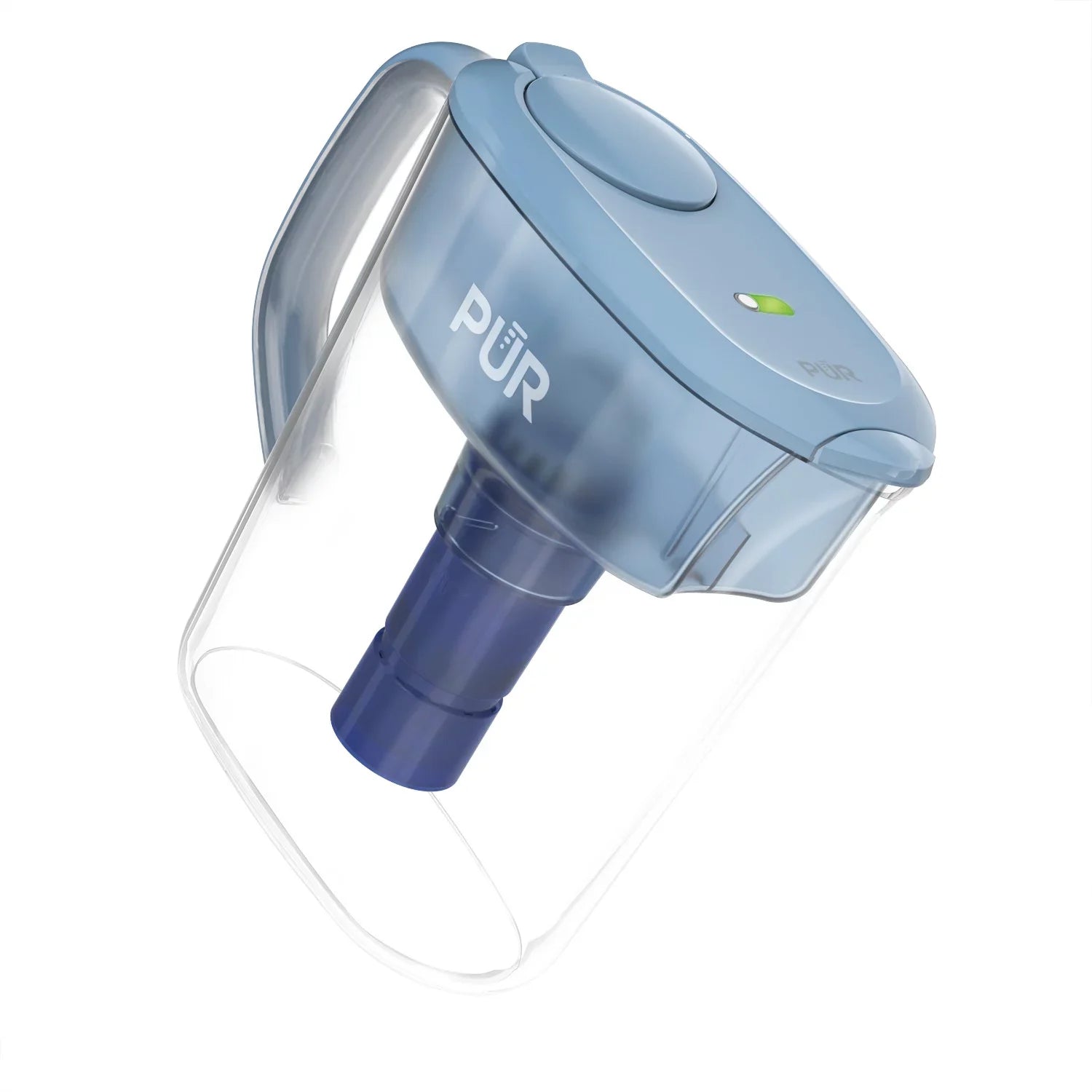 PUR PLUS 11-Cup Water Pitcher Filtration System, W 11.4" x H 10.4" x L 4.9", Aqua, PPT111G