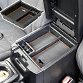 EDBETOS Center Console Accessory Organizer Compatible with Toyota Tacoma 2016-2019 2020 2021 2022 2023 3rd Gen ABS Material Armrest Box Insert Tray (Orange Trim)