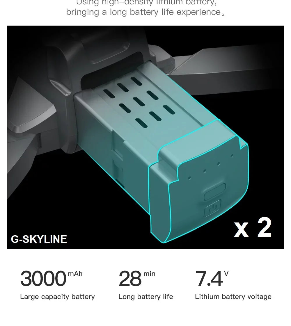 G-SKYLINE L600 PRO Full 4K Dural Camera GPS FPV 5G Drone Brushless Power 3Km RC distance