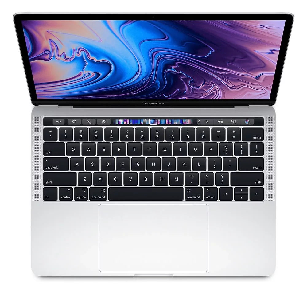 Excellent Grade Macbook Pro 13.3-inch (Retina, Silver, Touch Bar) 2.8Ghz Quad Core i7 (2019) MV992LL/A 512GB SSD 8GB Memory 2560x1600 Display Mac OS Big Sur Power Adapter Included