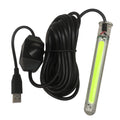 FSLiving USB LED Charging 5V Underwater Fishing Light Fish Attracting Light,Night Fishing Light Portable Dimmable Submersible Fishing Light 20W Finder for Camping 16.4ft - Green