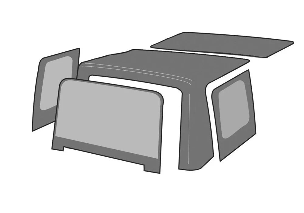 Rampage by RealTruck 99617 Factory People Soft Top For 1987-1995 Jeep Wrangler YJ With Door Skins, Spice