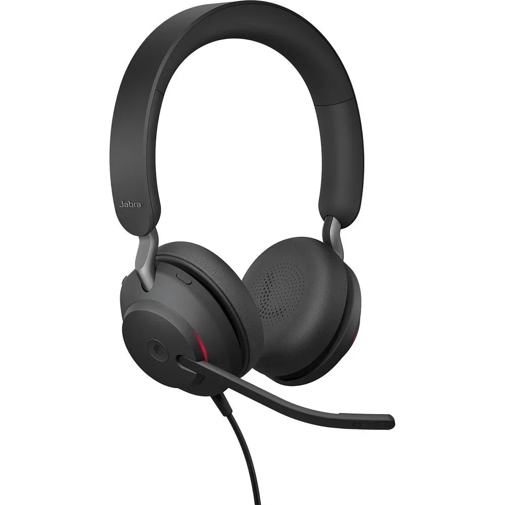 Jabra Evolve2 40 UC Wired Headphones, USB-C, Stereo, Ebony - Telework Headset for Calls and Music, Enhanced All-Day Comfort, Passive Noise Cancelling Headphones, UC-Optimized with USB-C - (Open Box)