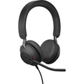 Jabra Evolve2 40 UC Wired Headphones, USB-C, Stereo, Ebony - Telework Headset for Calls and Music, Enhanced All-Day Comfort, Passive Noise Cancelling Headphones, UC-Optimized with USB-C - (Open Box)
