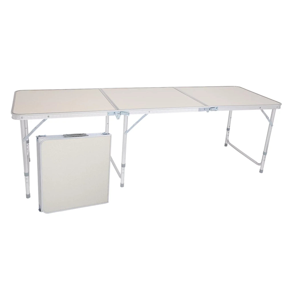 Folding Table, Aluminum Alloy Table for Indoor, Outdoor White