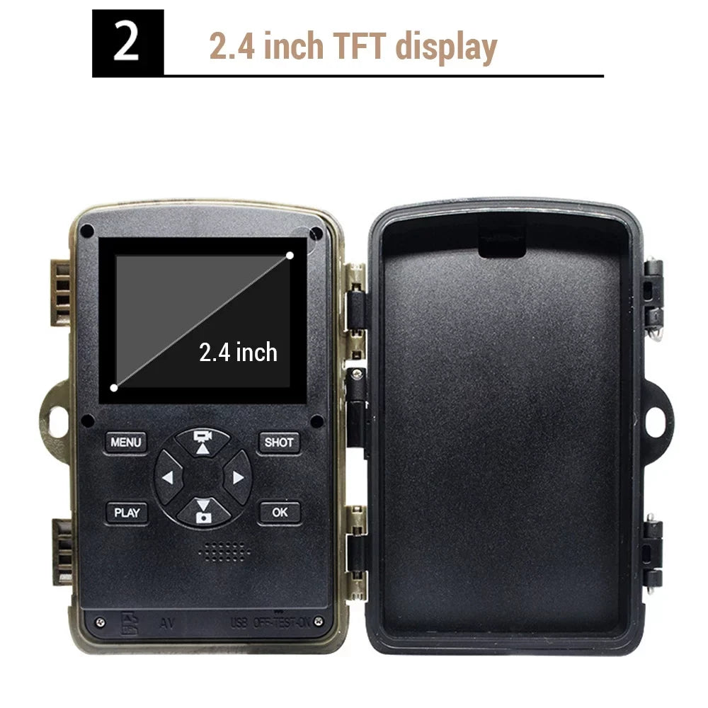 Camera, Trail Cameras for Wildlife , 4K Photo Trap, IP66 Waterproof