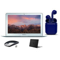 Restored 11.6-inch MacBook Air Intel Core i5 4GB RAM 128GB SSD Bundle: Wireless Mouse, Dark Case, Bluetooth/Wireless Airbuds By Certified 2 Day Express (Refurbished)
