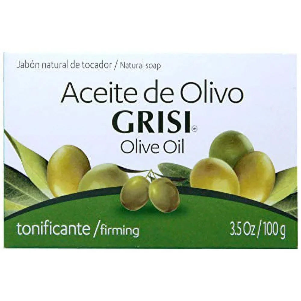 Grisi Olive Oil Soap, Jabon Aceite de Olivo, Grisi, 3.5 Oz, 12 Count