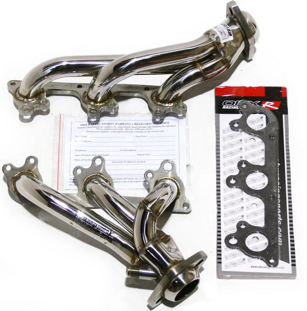 OBX Stainless Steel Header With EGR Individuals For 00 to 03 Ford Ranger 4.0L, Ford Explorer Sport Trac 4.0L SOHC V6