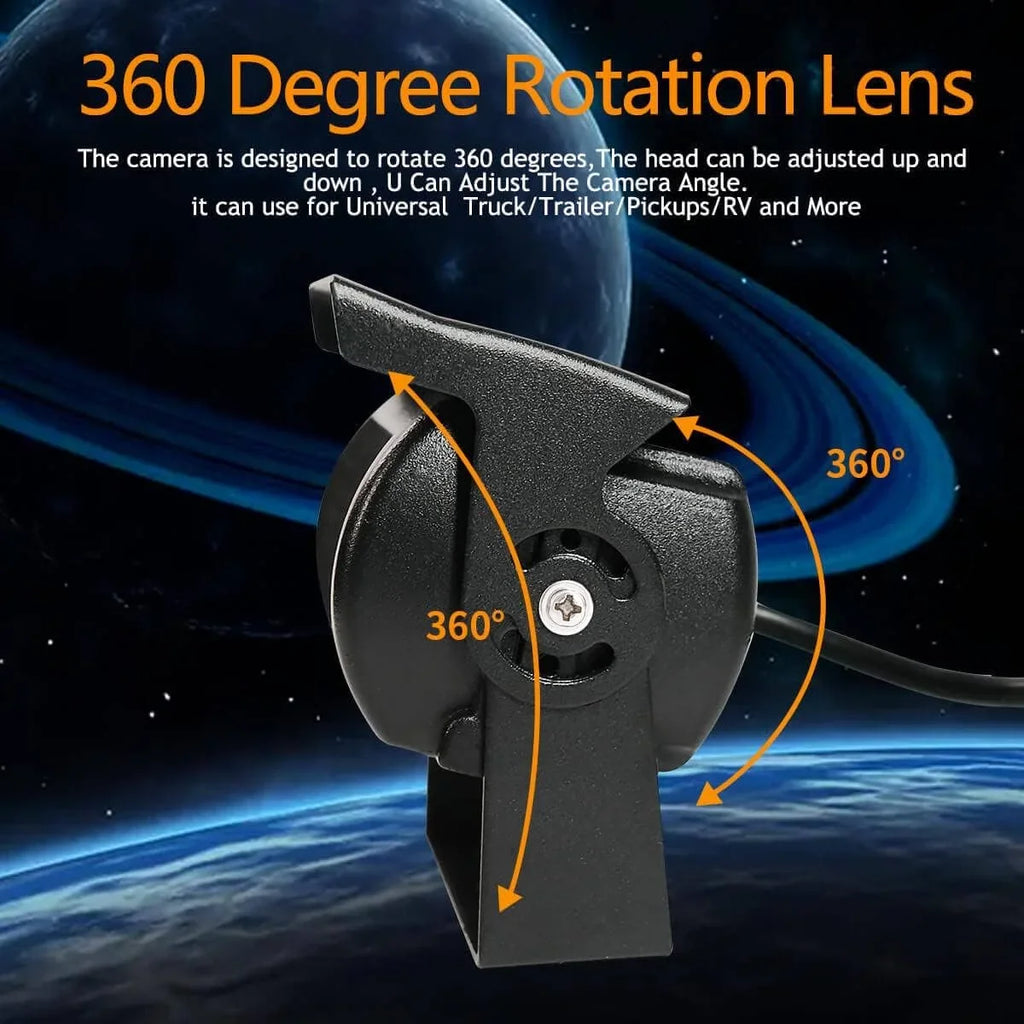 Car Rear View Reverse Backup Camera with 18 IR Night Vision, Waterproof IP68 Parking Backup Camera for Bus Truck