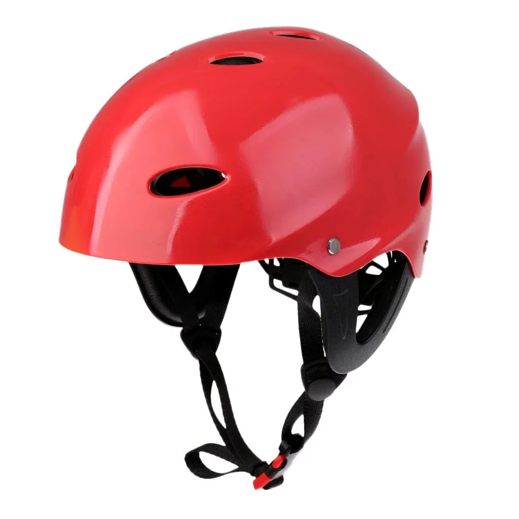 Helmet Head Impact Hard Cap for Wakeboard Kayak Canoe Surfing Water Sports Tow Sports - Red