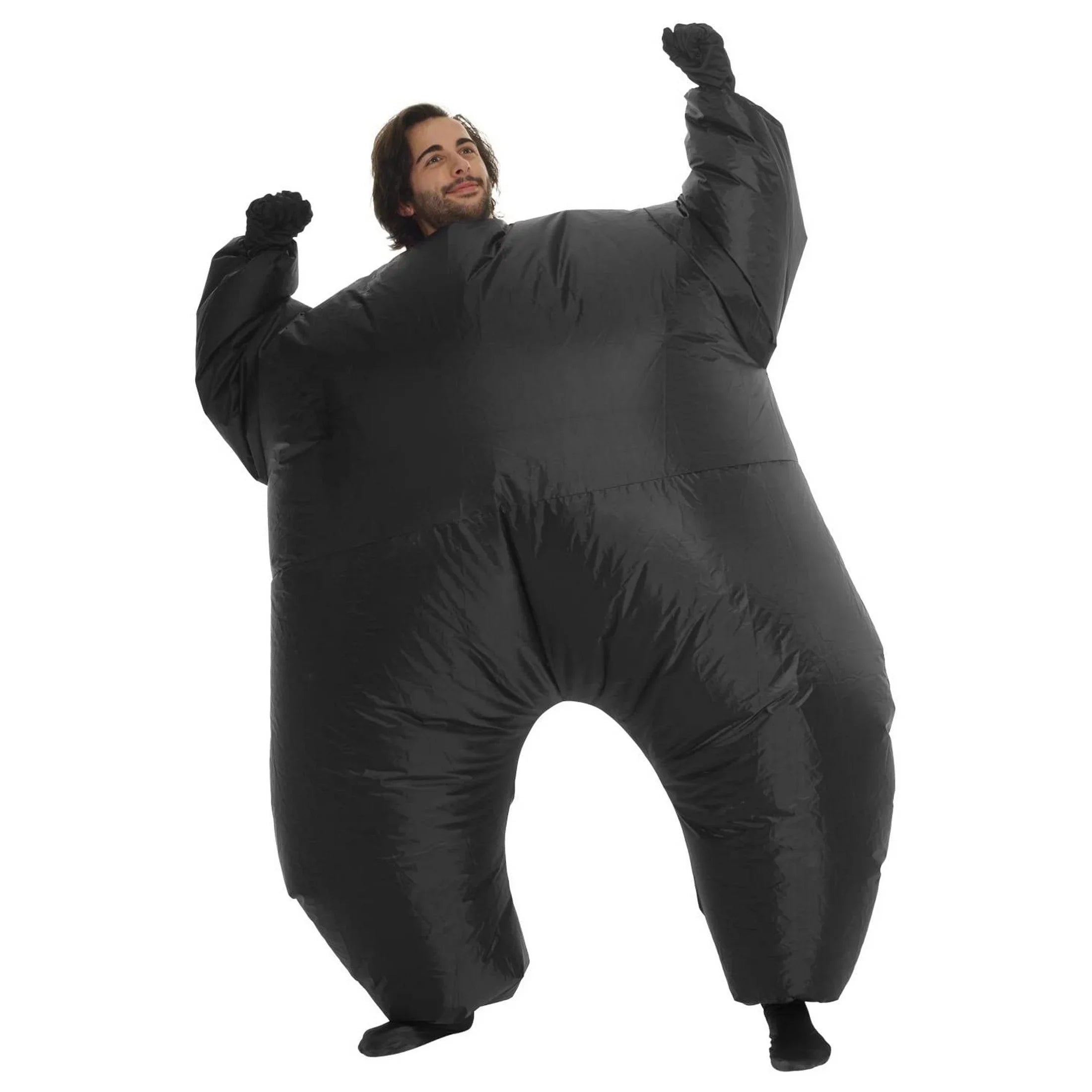 Morph Adult Inflatable Midnight LIGHT UP Costume Suit Halloween Ebony L