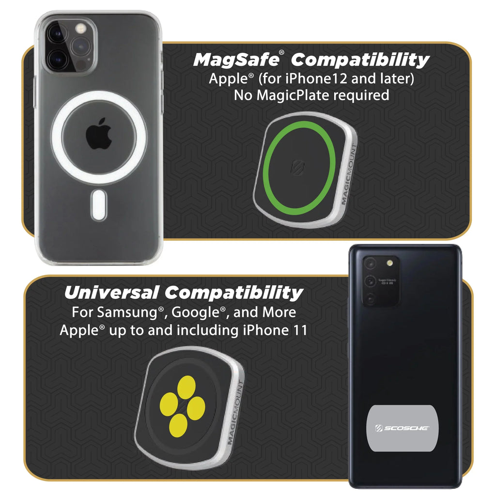 Scosche MP2ODVM-SP1 MagicMount Pro 2 Dash/Vent 4-in-1 Car Magnetic Phone Mount Kit