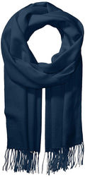 La Fiorentina People Soft Twill Cashmere Scarf, Navy, One Size