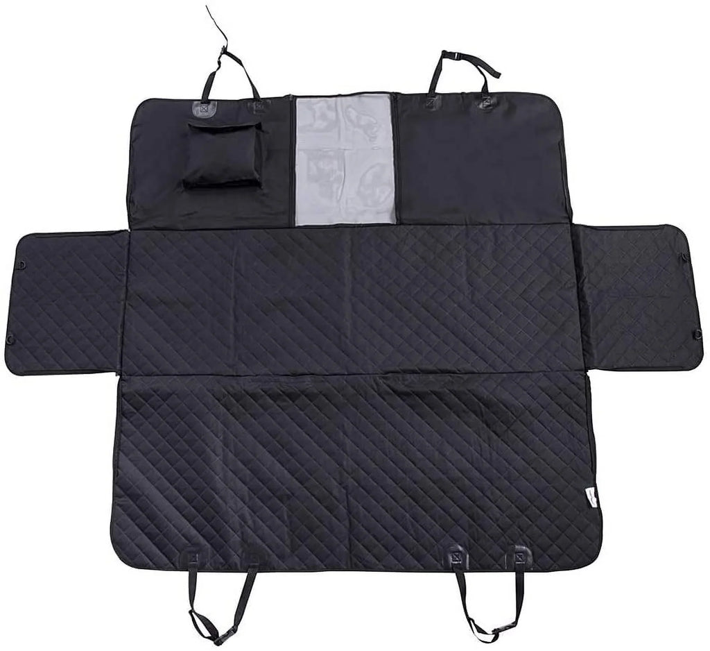 Dog Car Seat Covers with Mesh Window, Waterproof Dog Cover Back Seat, Scratchproof Dog Car Hammock Dogs Protection Cover for Cars SUVs & Trucks