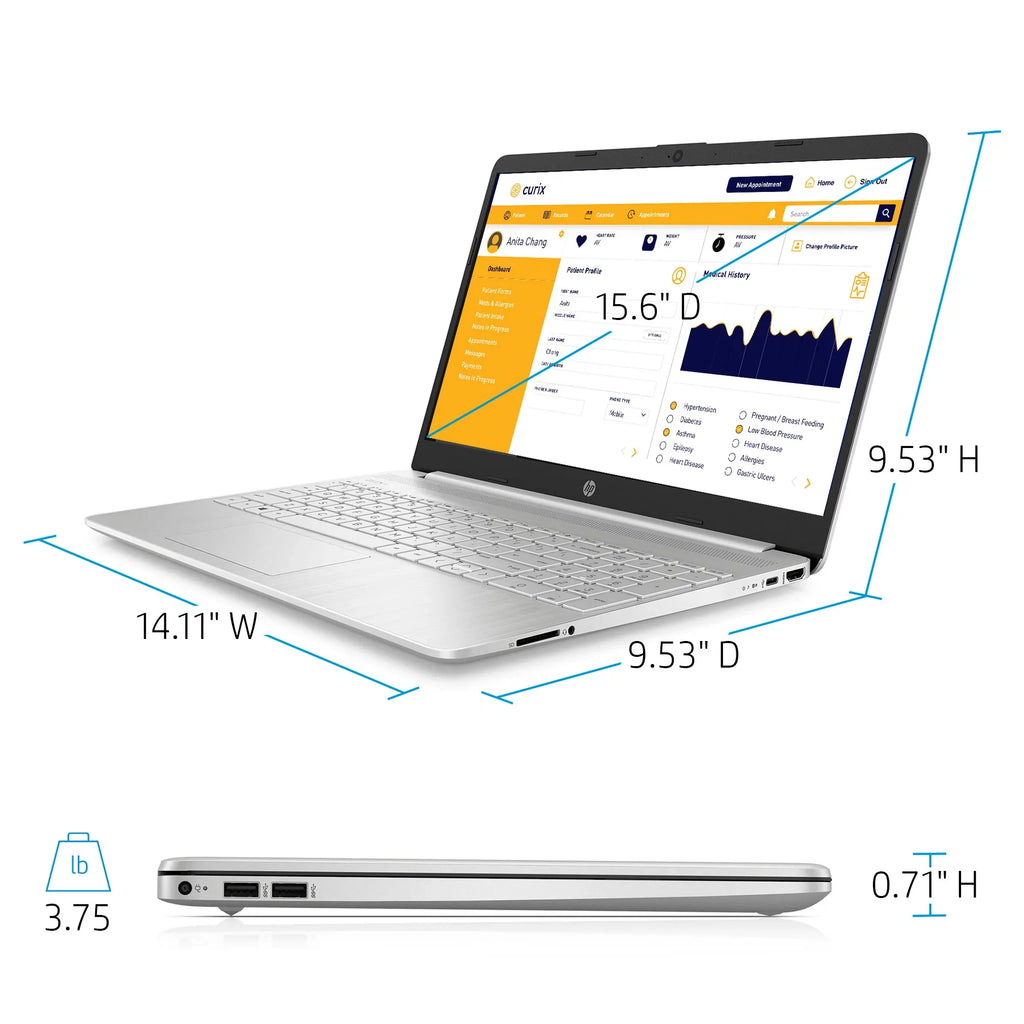 HP 15” i3-SILVER