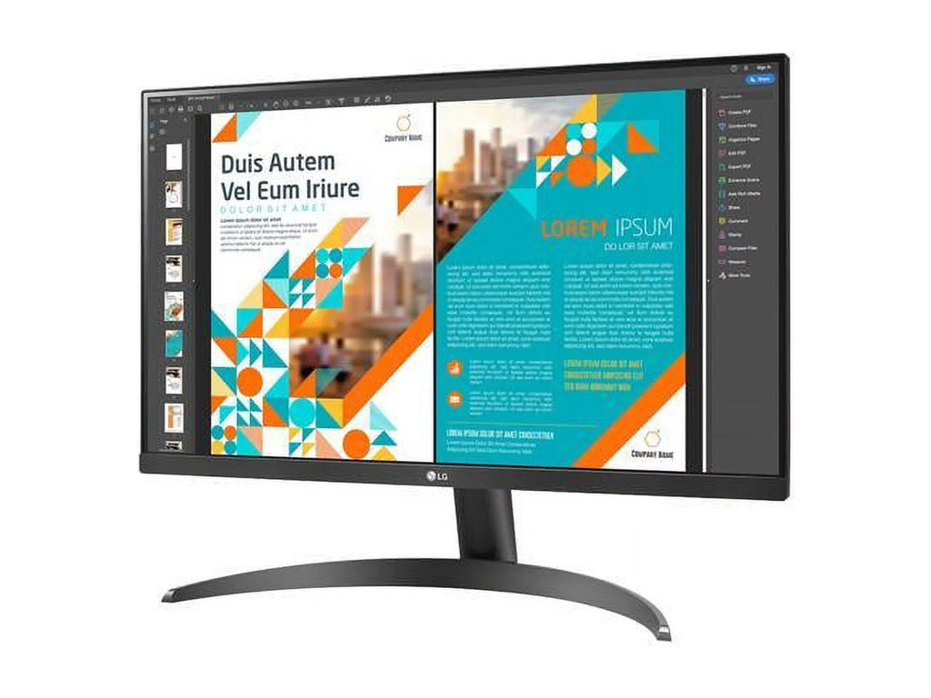LG 24" 24QP500-B 2560 x 1440 QHD 2K IPS 75Hz HDR10 AMD FreeSync HDMI DisplayPort VESA Tilt Monitor