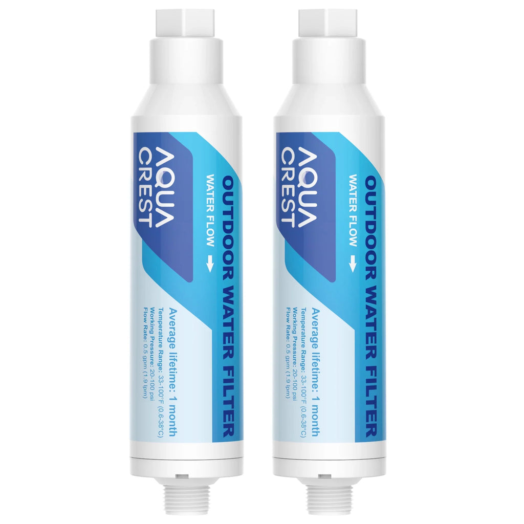 2 Pack AQUA CREST Inline Water Filter, Dedicated for Car Washing, Window & Yard Cleaning, Effectively Reduce Hard Water Spots, Soften Water, Upgraded Formula