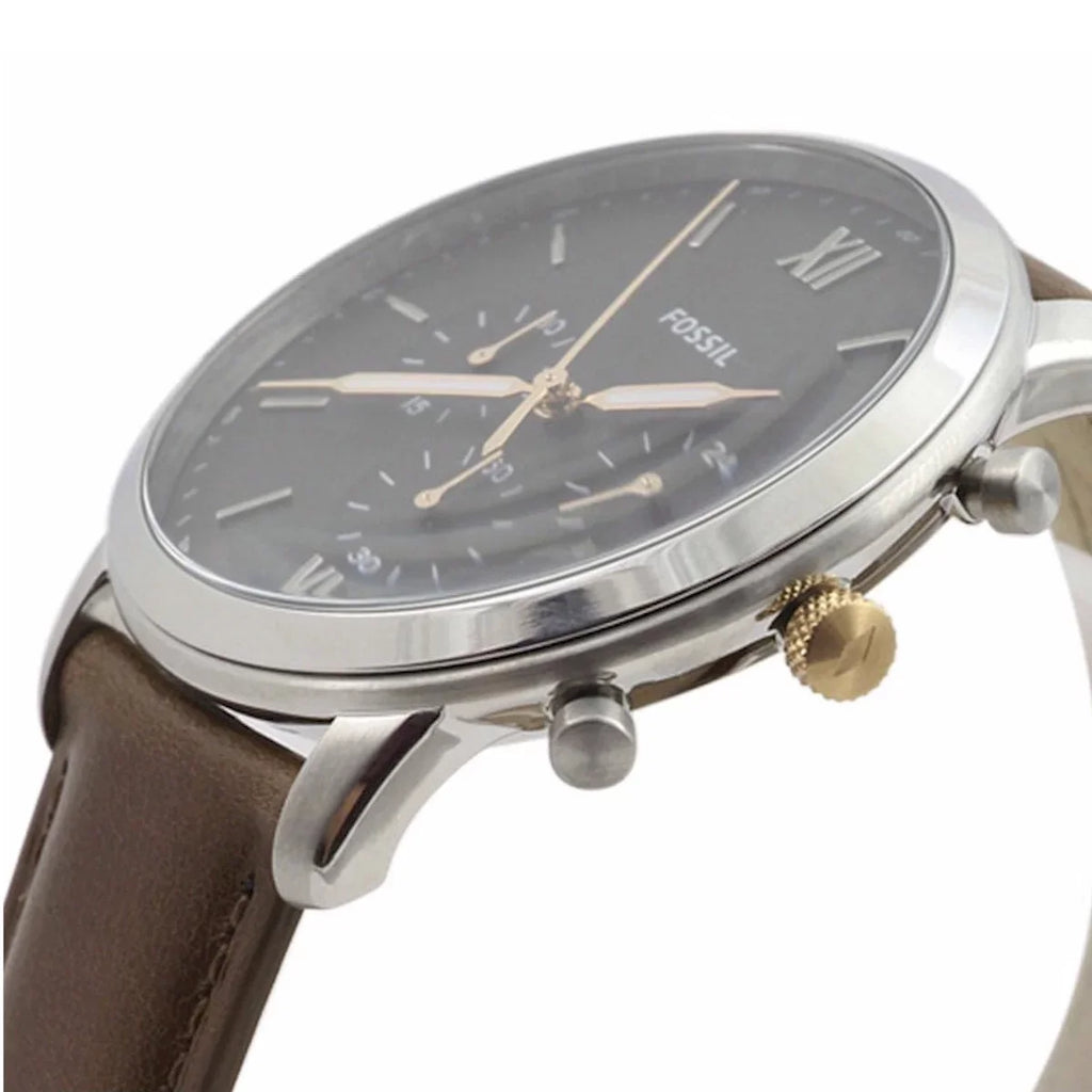Gentlemen Fossil Neutra Chronograph Brown Leather Band Watch FS5408