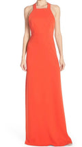 Jill Jill Stuart NEW Orange People Size 8 Straight-Neck Gown Dress