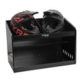 Extreme Max 5001.6331 Deluxe Dual Aluminum Helmet Bay Shelf Holder Storage Cabinet Organizer for Enclosed Race Trailer, Shop, Garage, Storage - Dark