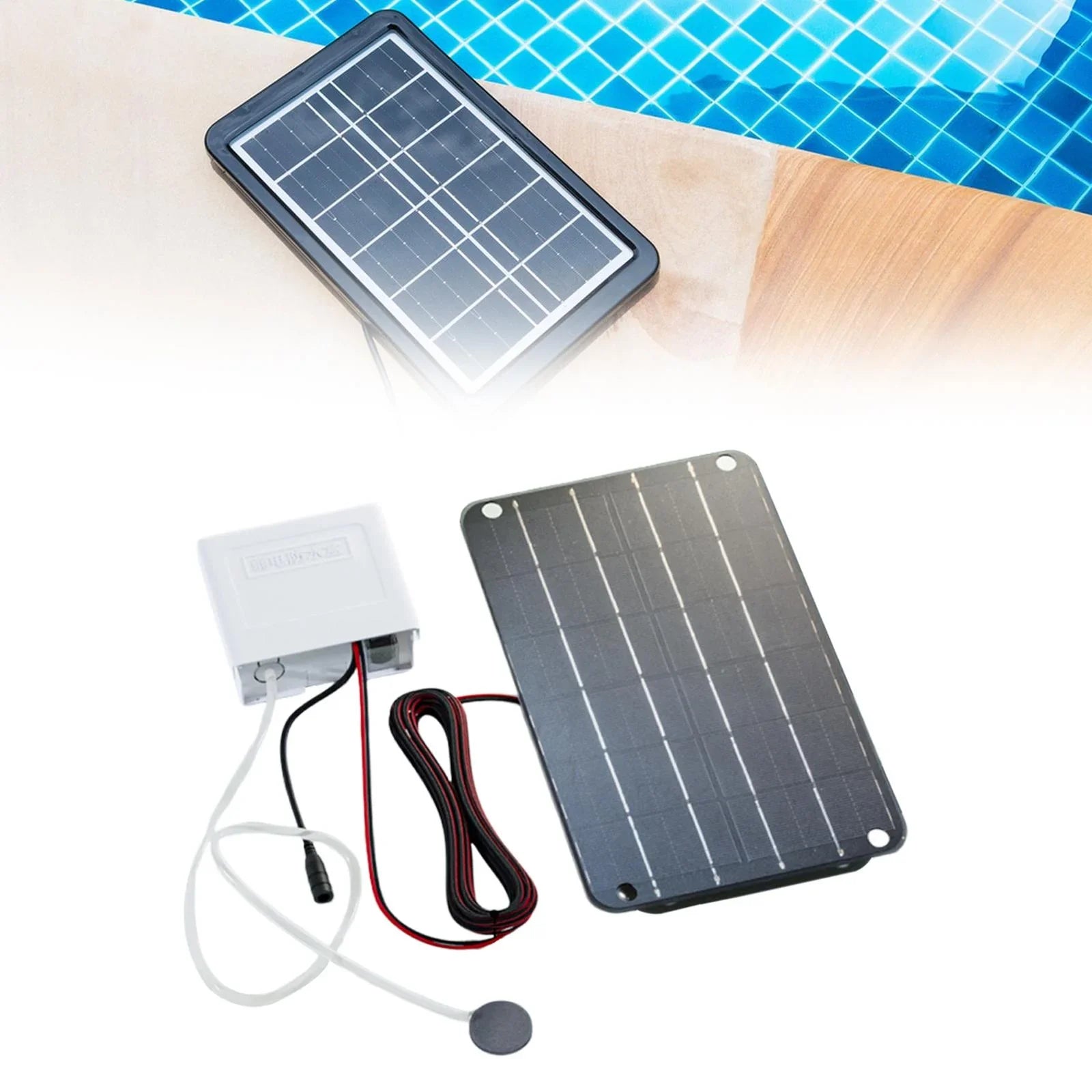 koolsoo Solar Air Pump,Aquarium Air Pump Oxygenator Silent Eco Termination Solar Pond Aerator Solar Powered Pond Pump for Hydroponics