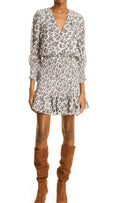 Veronica Beard Gentlemen Saera Floral Print Smocked Chiffon Minidress, 2