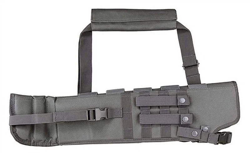 Trinity Short Barrel Scabbard Ebony molle Crossbody ATV Motorcycle Truck Military Hunting Tactical Soft Bag Padded 25 inches Gray.