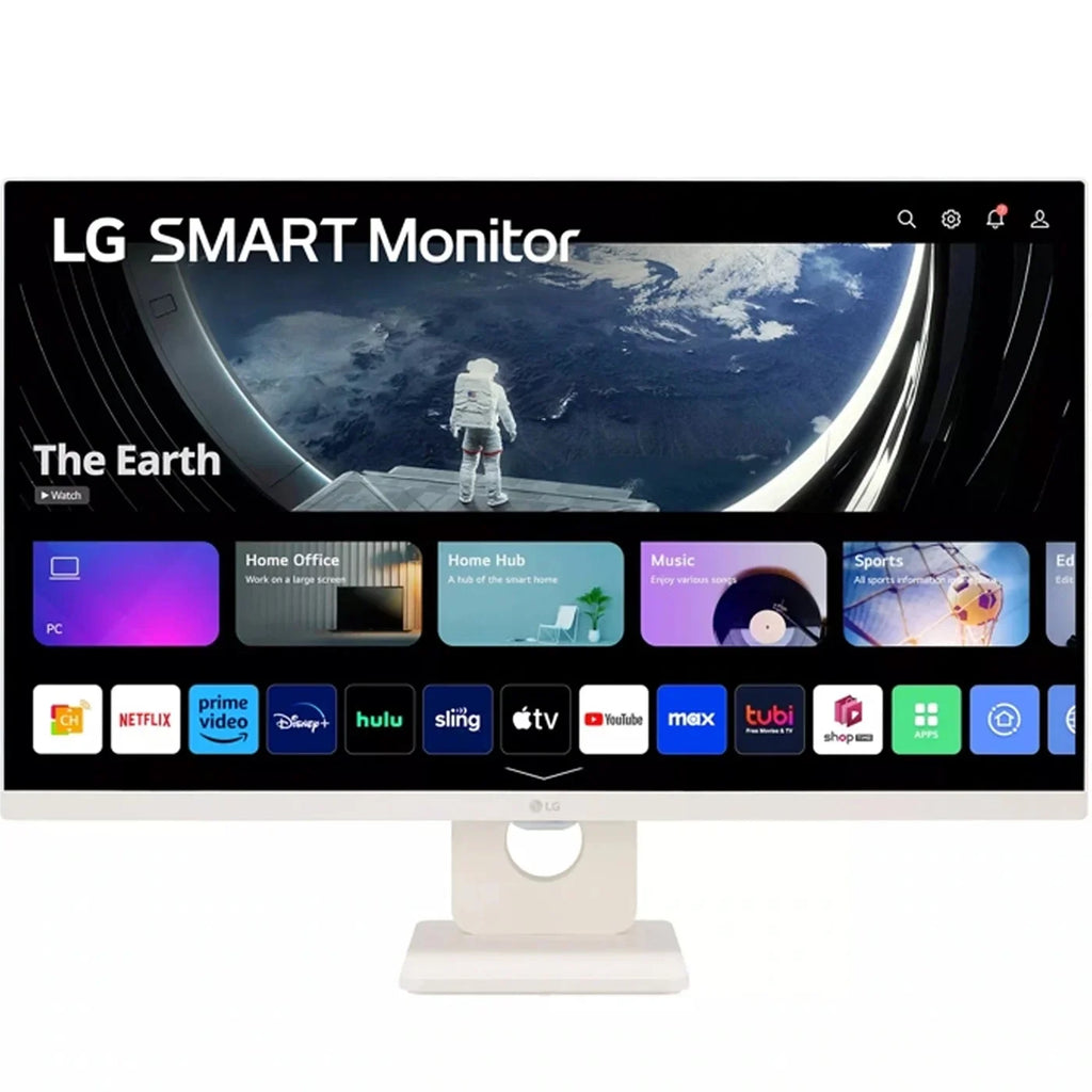 LG 27SR50F 27-Inch Smart FHD IPS Monitor, webOS 23, HDR10, Airplay 2, Screen Share, Bluetooth, 5Wx2 Stereo Speaker, Tilt Stand (HDMI, USB Type-A), 2023 - (Open Box)